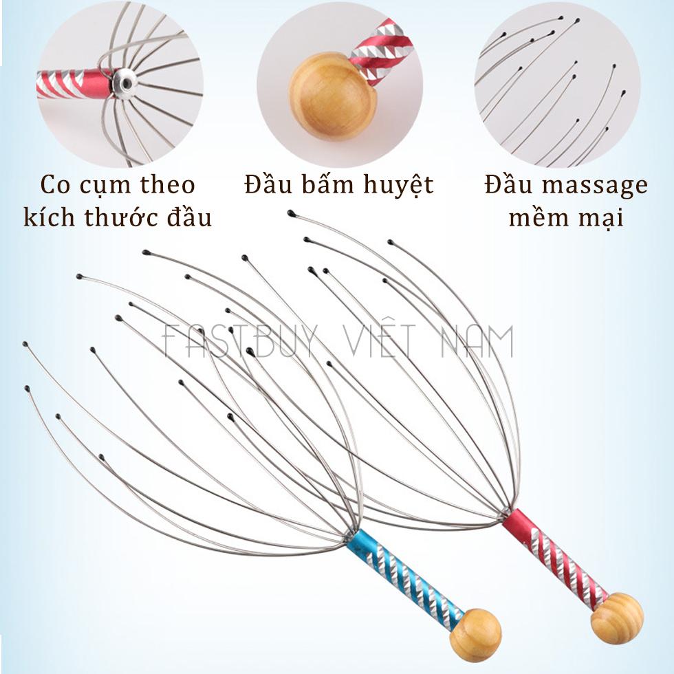 Dụng Cụ Massge Đầu,Cây Massage Đầu Bạch Tuột Thư Giãn
