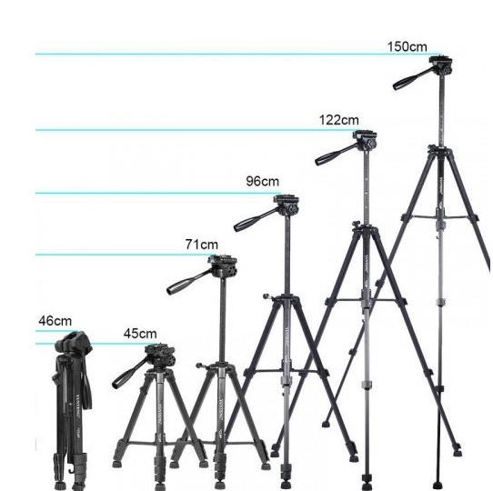 CHÂN MÁY ẢNH TRIPOD YUNTENG VCT-668 (Tặng kẹp điện thoại Yunteng và Remote Bluetooth)
