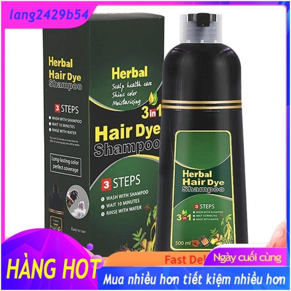 【COD】500ml Hair Coloring Shampoo Herbal Hair Dye Shampoo for Men and Women