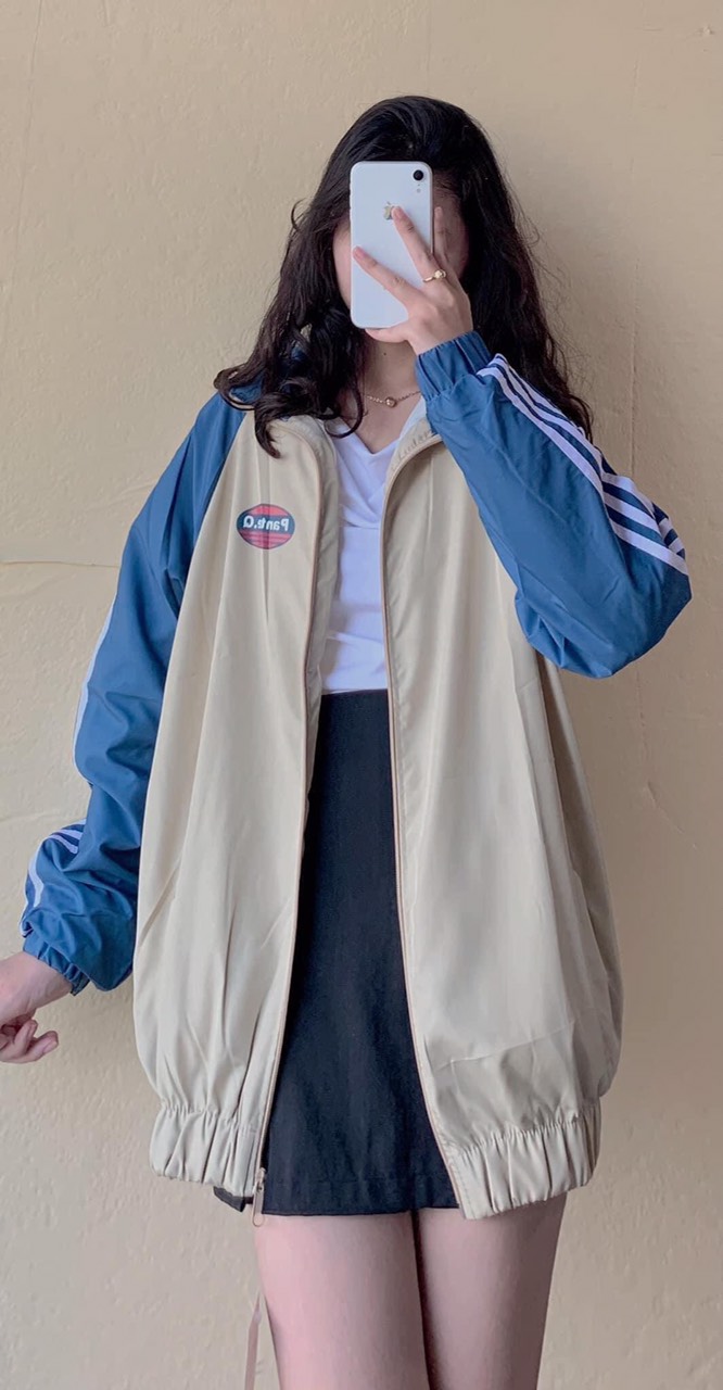 Áo Khoác Dù Bomber Nam Nữ Phong Cách Hàn Quốc, Áo khoác Khóa Kéo 2 Lớp From Rộng Dáng Dài Đi Học Đi Chơi Bao Hot