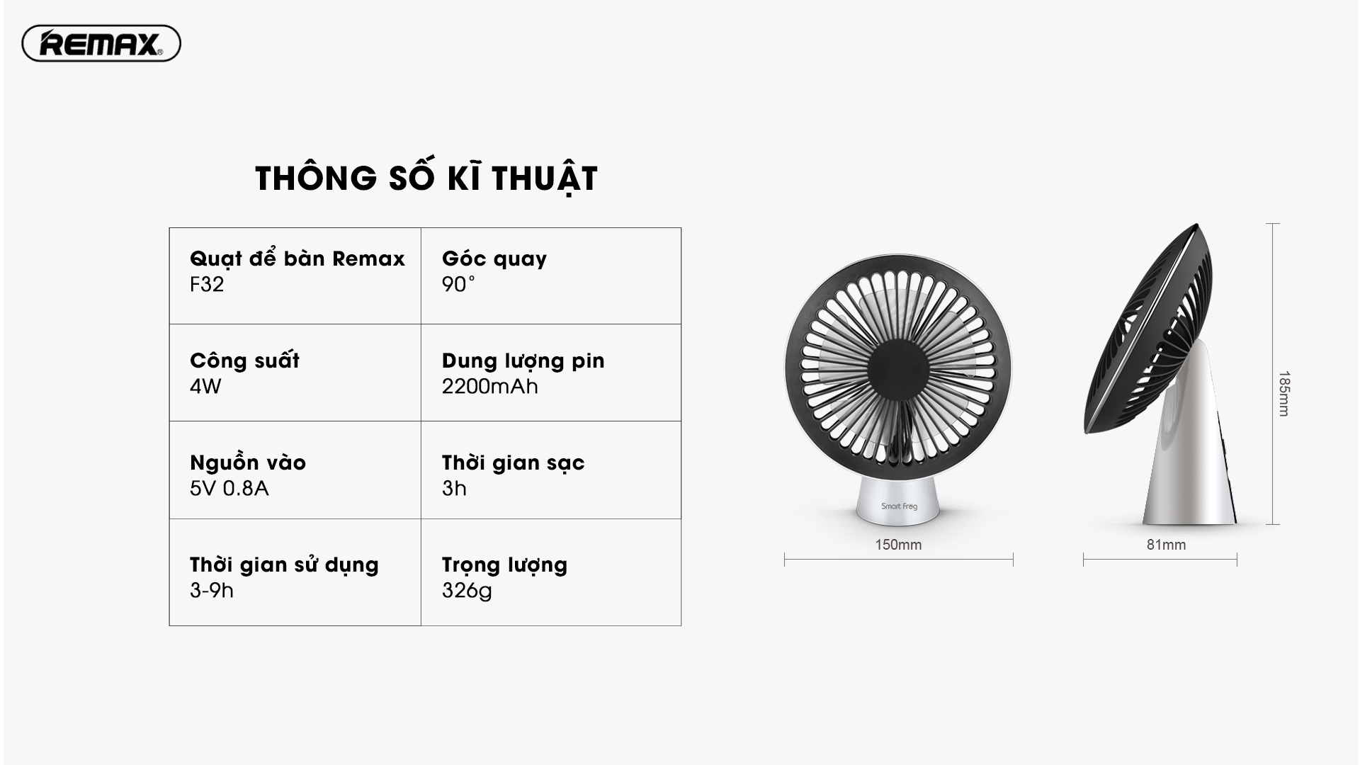 Quạt để bàn Remax F32