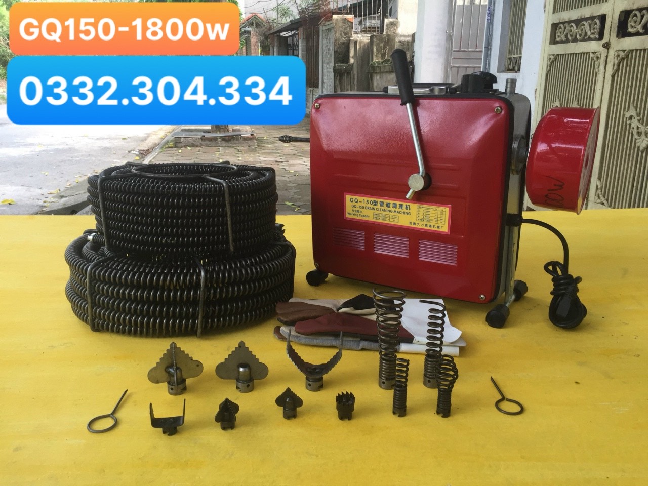 Máy thông tắc cống GQ150 công suất 1800W ( dùng cho thợ thông tắc )