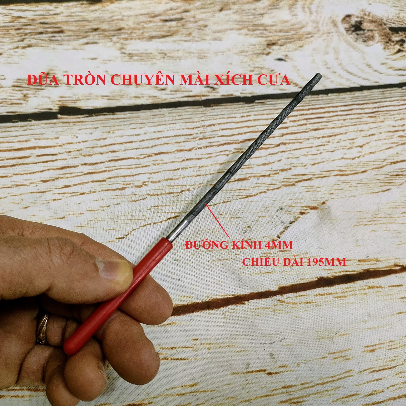 SV Dũa tròn 4mm chuyên dụng mài dũa lưỡi cưa máy cưa xích