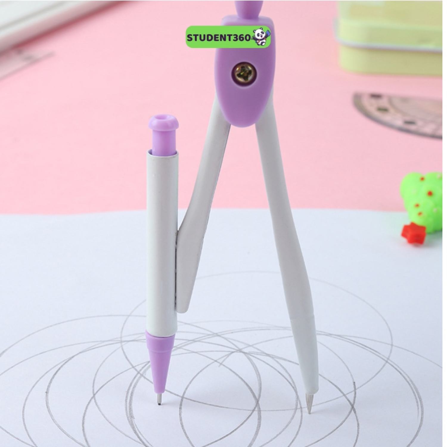 Bộ Thước Kẻ Compa 7 Món Dụng Cụ Học Sinh