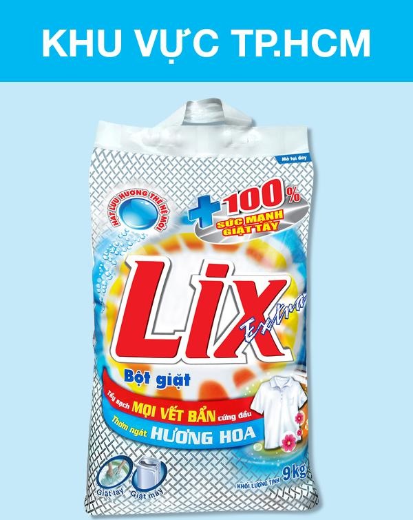 Bột Giặt Lix Extra 9kg hương hoa