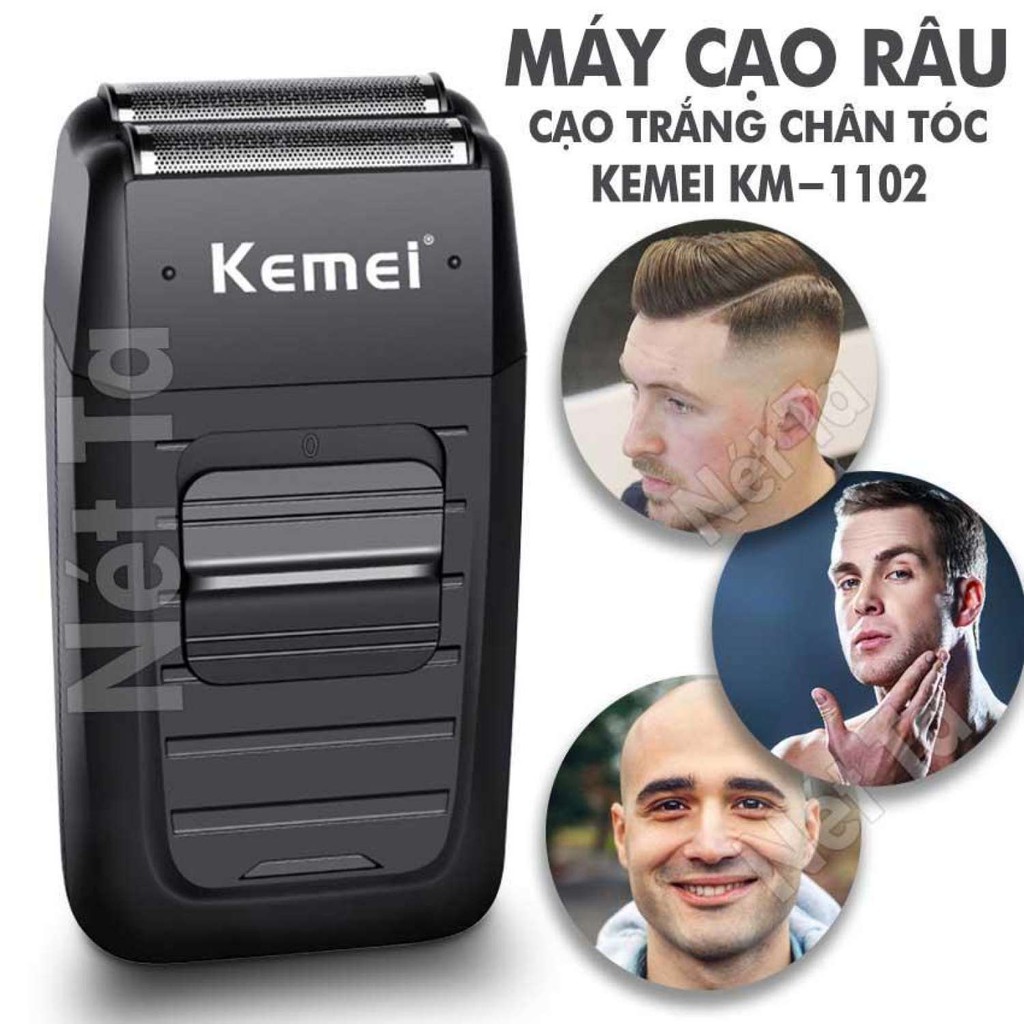 Cạo râu] máy cạo râu kemei km 1102 cao cấp máy cạo râu kemei km 1102 dành cho nam siêu bên siêu êm