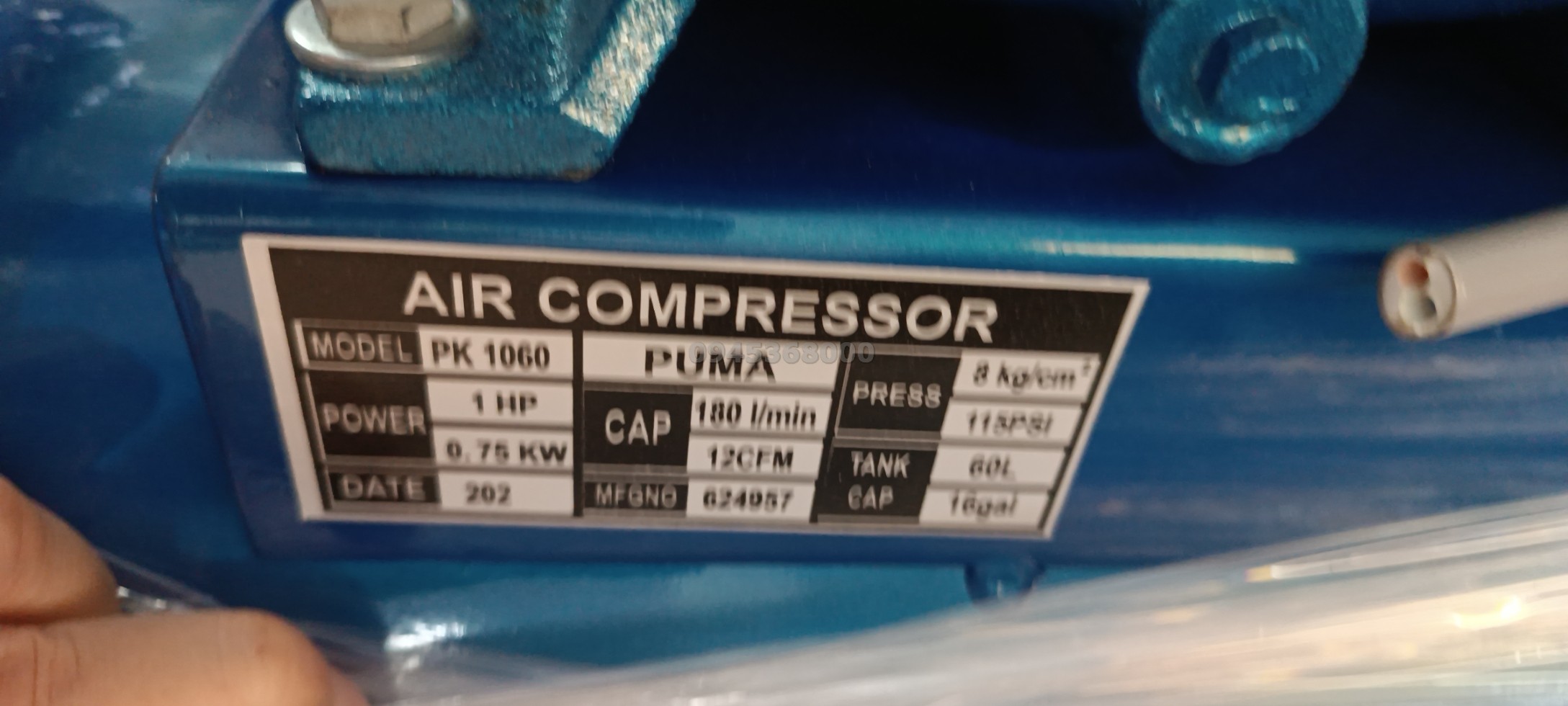 Máy nén khí dây đai PUMA 1HP-60L
