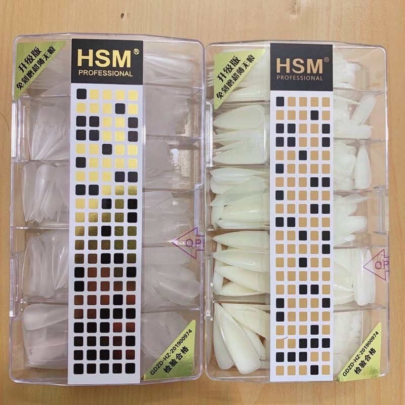 Móng úp phom nhọn HSM loại nhám sẵn chuẩn phom