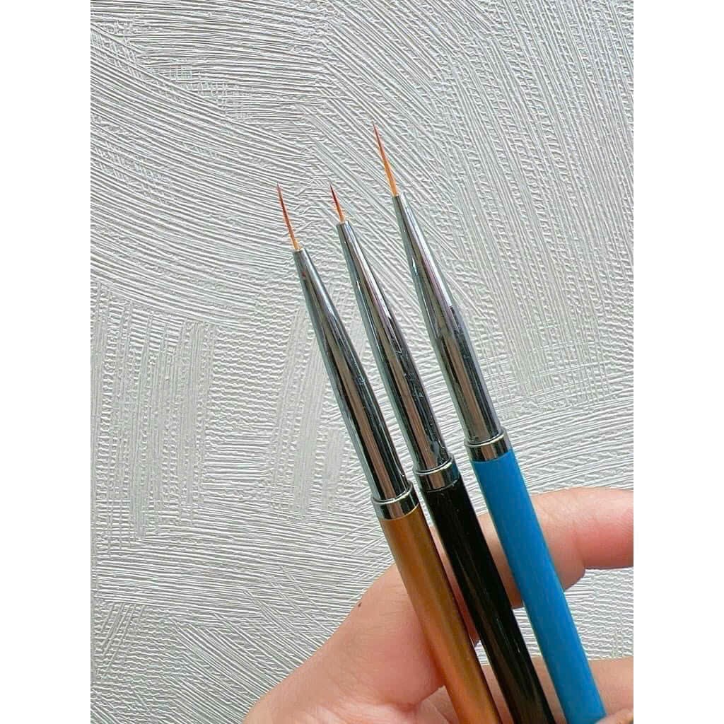 Set cọ râu 3 cây đủ size tiện lợi làm nail - mini nails