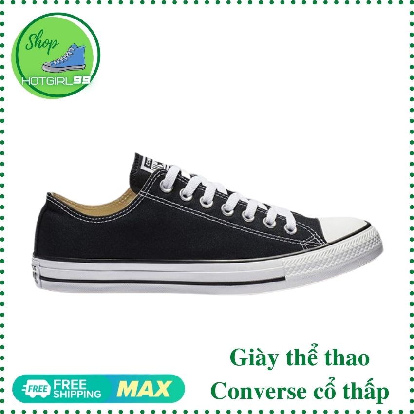 Giày thể thao nữ Converse cổ thấp - GTTCT02 - Hotgirl 99 - 2 màu đen trắng, chất liệu êm ái, đế ngoài cao su chống trơn trượt tạo độ bám chắc trên mọi địa hình giúp bạn cảm giác thoải mái trên từng bước chân