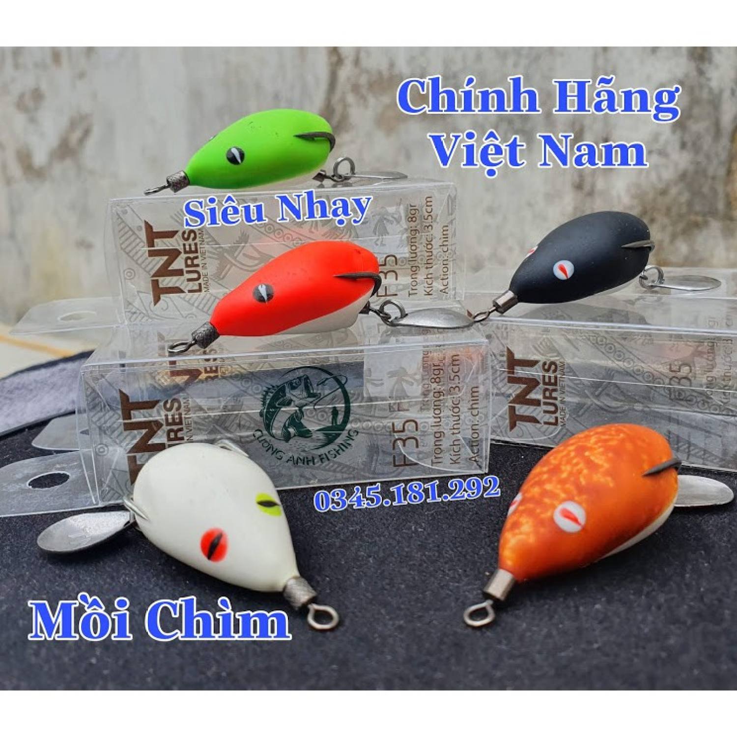 Mồi câu lure nhái hơi f35 thế giới đồ câu lure 68 mồi nhái hơi chìm f35 s79