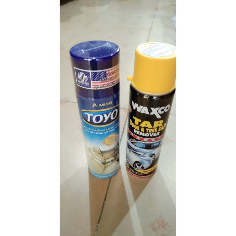 Combo tẩy băng keo waxco + xịt bóng toyo
