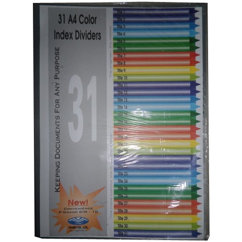 Bìa phân trang nhựa 31 số