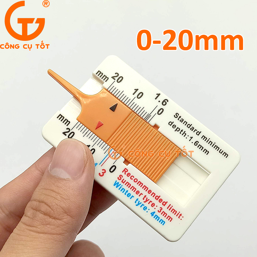 Thước đo độ mòn lốp xe, độ sâu rãnh lốp xe