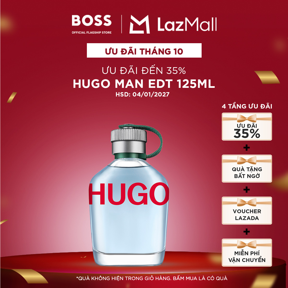 [CHỈ TRONG THÁNG 6 | CLEARANCE SALE] Nước hoa Nam HUGO Man EDT 125ml