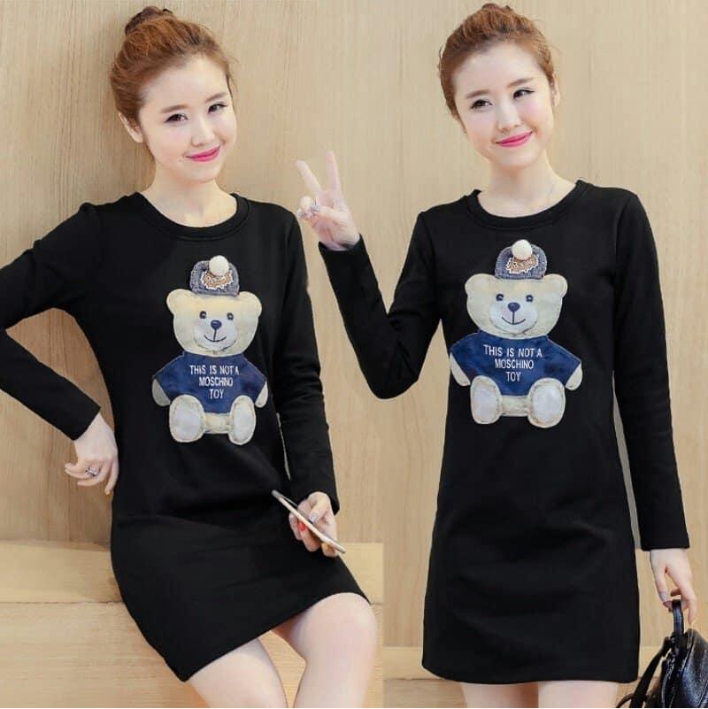 [HCM]Đầm bầu thu đông tay dài có túi