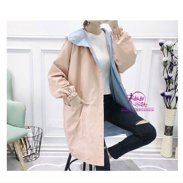 [HCM][MIỄN PHÍ VẬN CHUYỂN] Áo Khoác dù dài  nữ 2 mặtbán cực chạy ( mặc được 2 mặt)