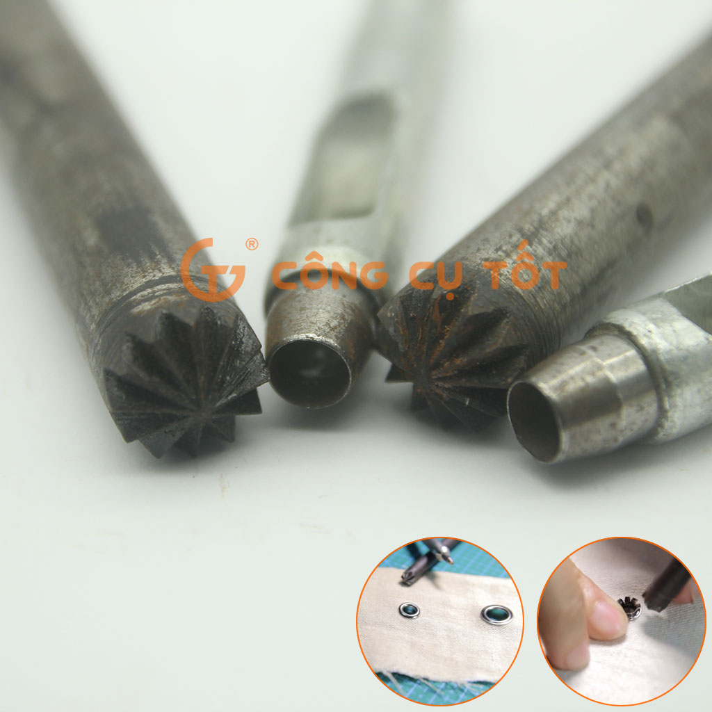 Bộ dụng cụ đóng khoen bạt để bấm lỗ và dập khoen mắt cáo