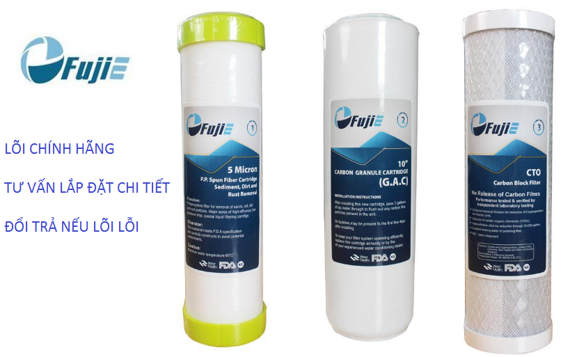 Bộ 3 lõi lọc RO FujiE số 1,2,3