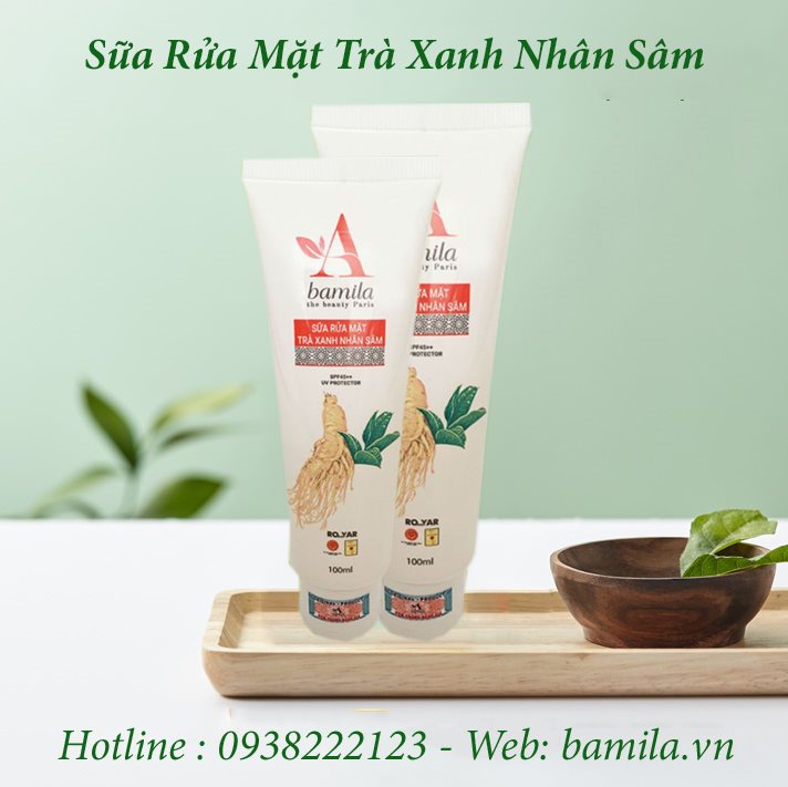 Sữa Rửa Mặt Trà Xanh Nhân Sâm 100ML Bamila