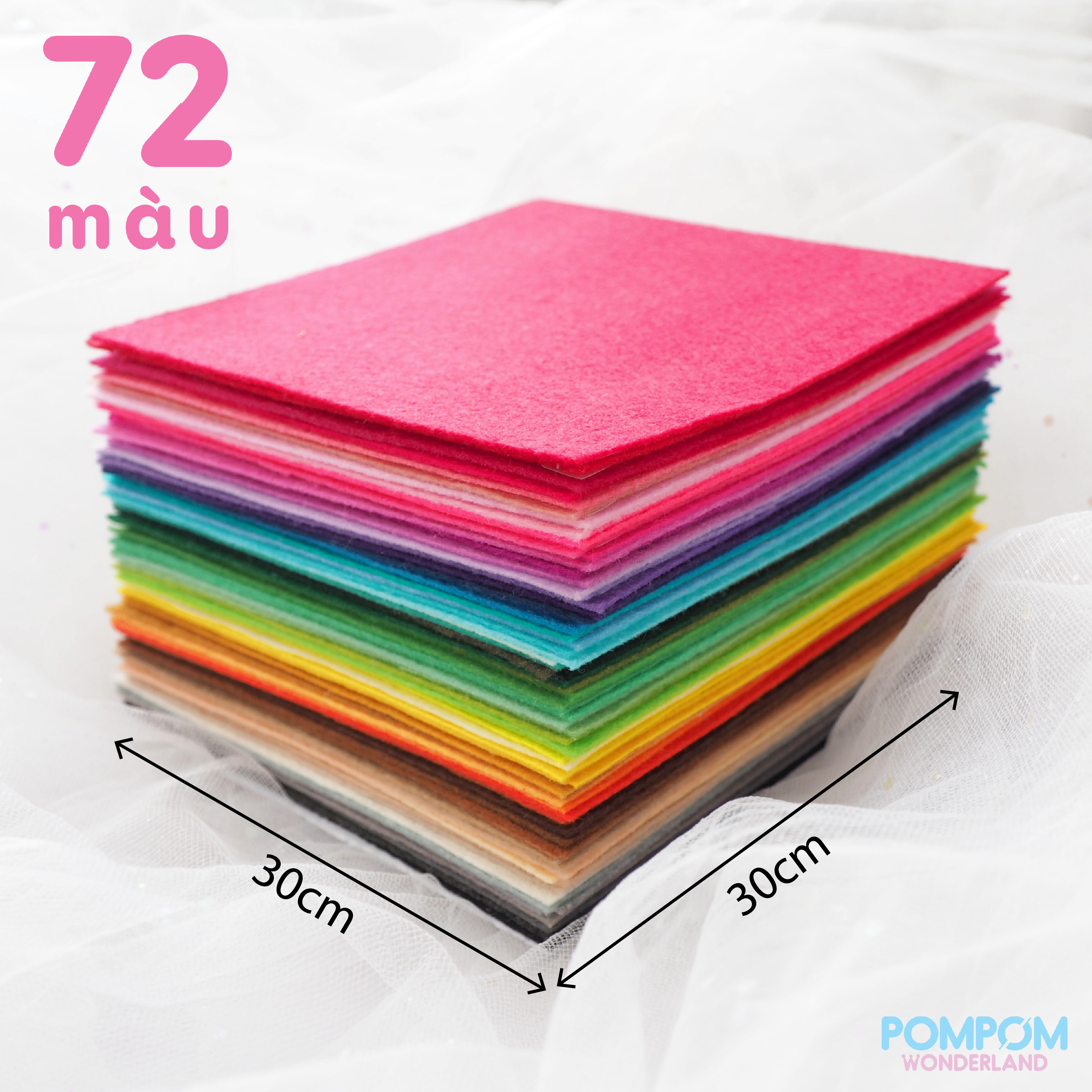 Craft Felt Sheets 30x30cm (72 Colors to Choose)