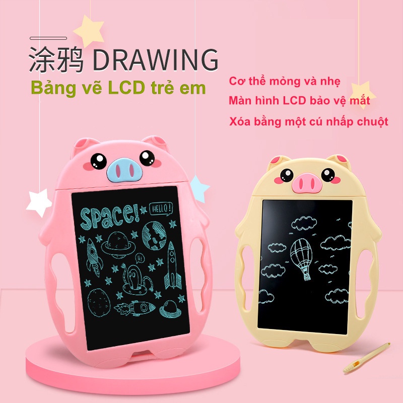 9 inch bảng viết tự xóa , bảng điện tử thông minh, bảng vẽ điện tử lcd 9inch hình vật