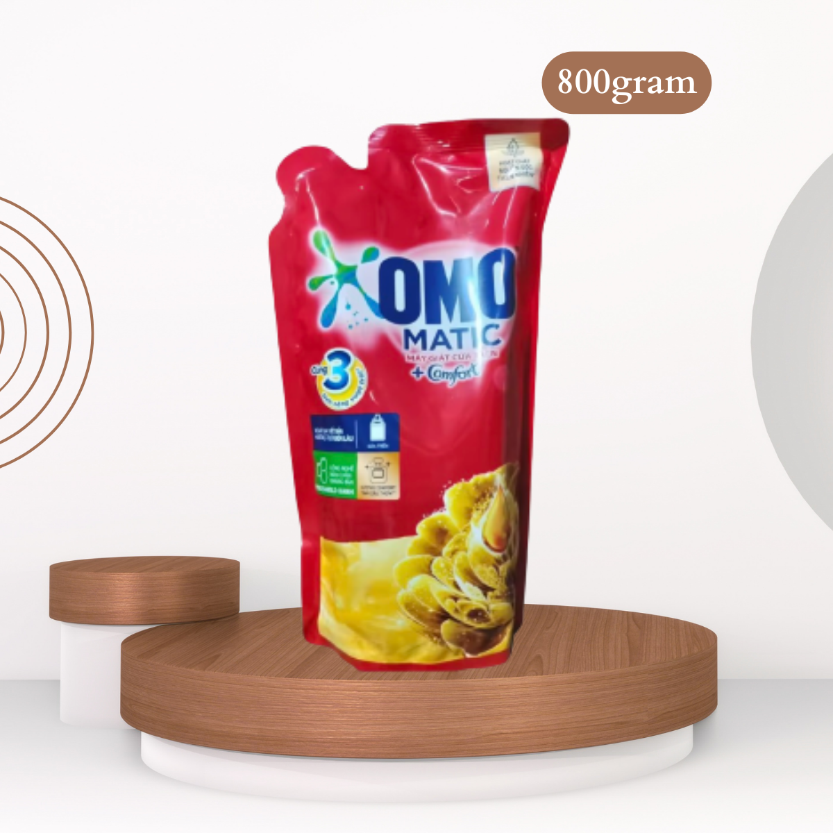 Combo 2 Túi Nước Giặt Omo Matic Cửa Trên Comfort Hoa Hồng Túi 400ml