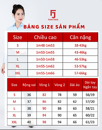 Áo sơ mi nữ Thái Hòa xanh dương 047