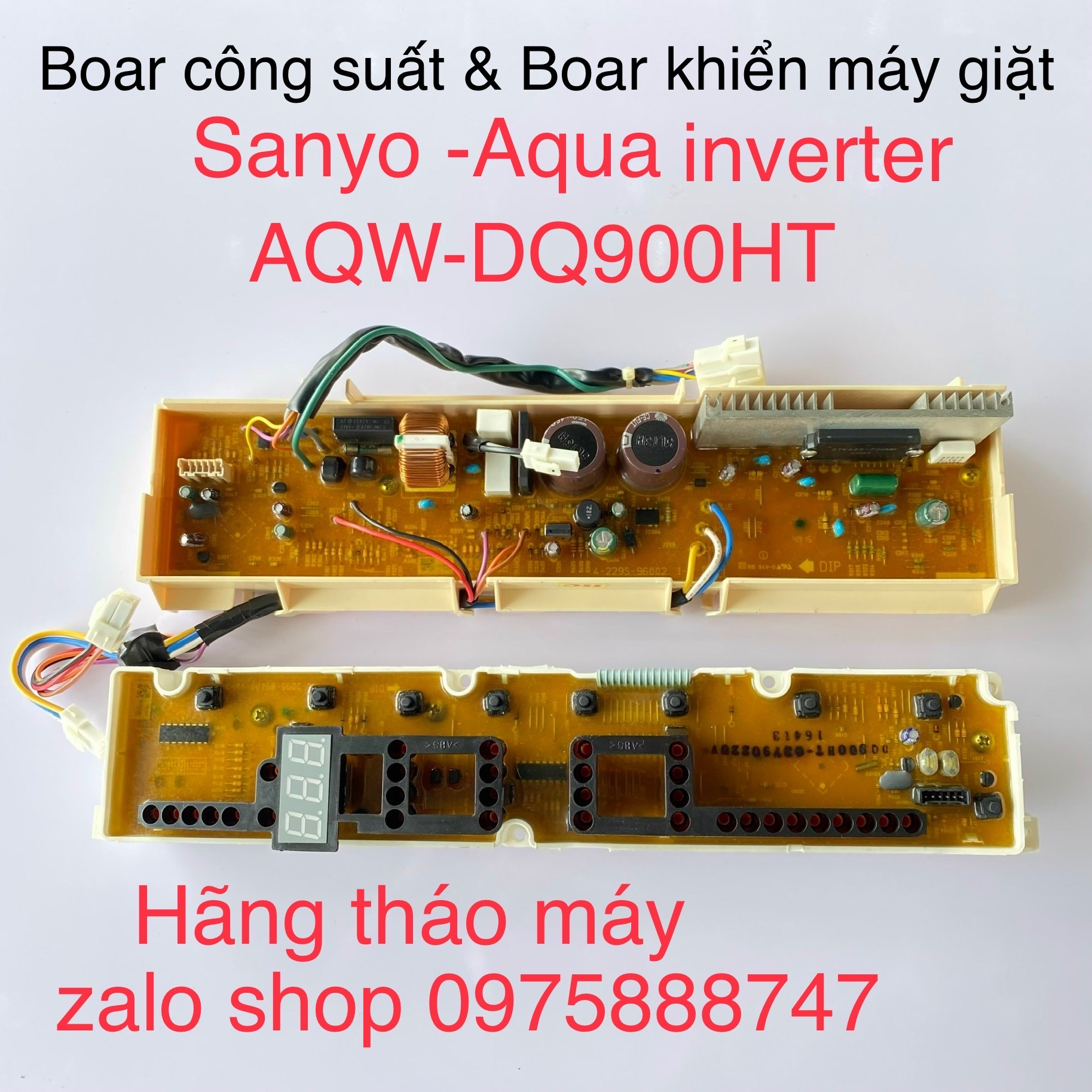Combo bo công suất & bo khiển máy giặt sanyo- aqua inverter adq-dq900ht