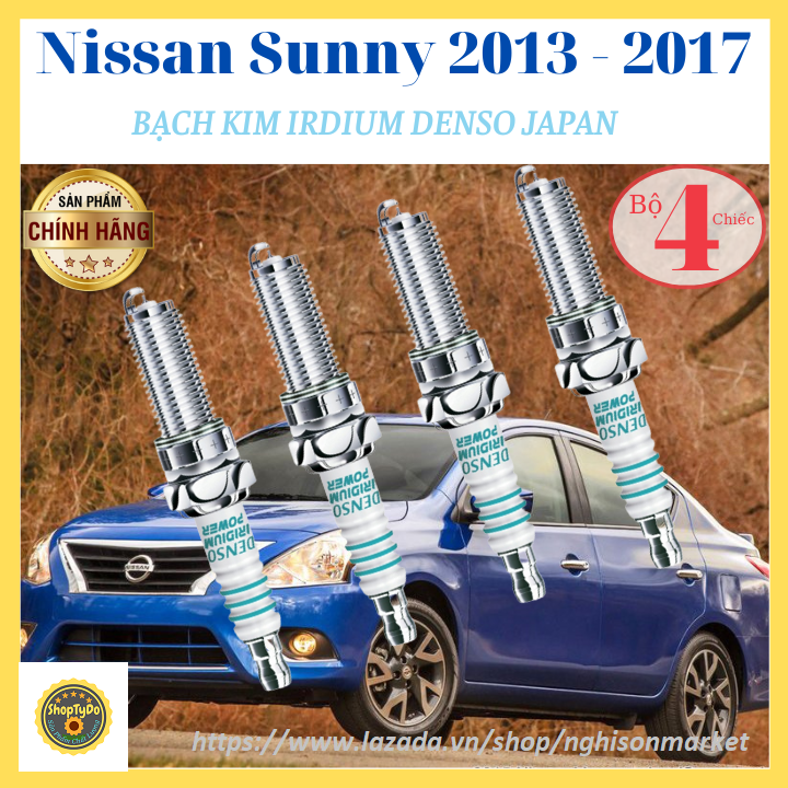 Bugi nissan sunny 2013 đến 2017 bạch kim iridium denso japan