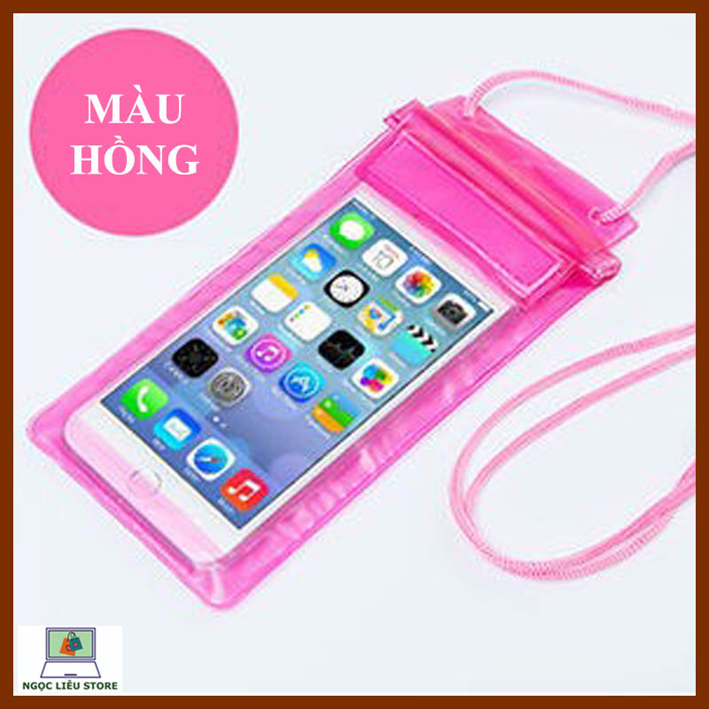Túi đựng điện thoại chống nước trong suốt thiết kế chắc chắn an toàn phù hợp với tất cả các dòng điện thoại màu sắc đa dạng có kèm dây đeo tiện lợi.