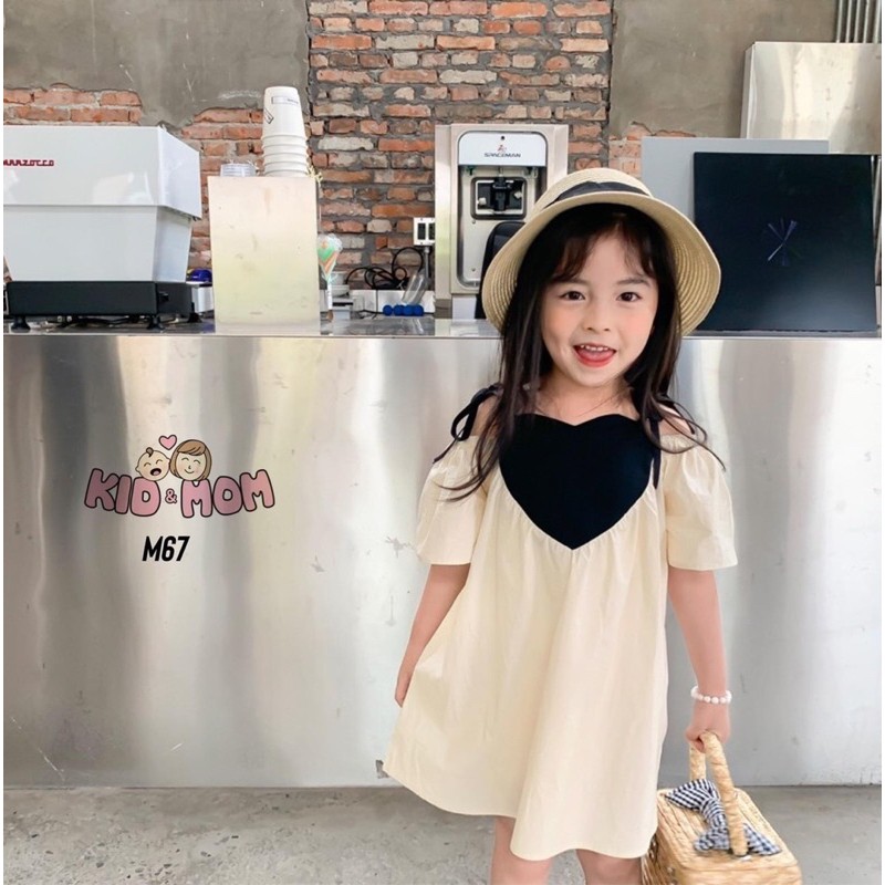 V393 - VÁY ĐÔI MẸ CON BE TIM ĐEN