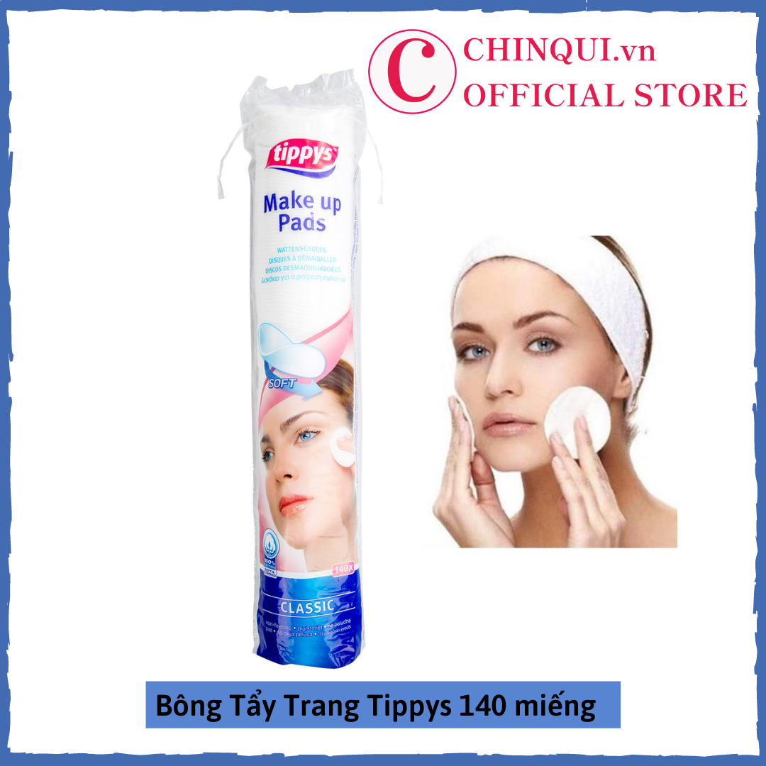 Bông Tẩy Trang Tippys Classic 140 Miếng Makeup Pads