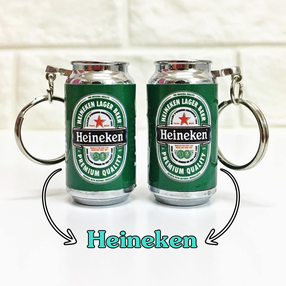 Bật Lửa - Móc Khoá Hình Lon Bia HÊINE-KEN ( Xài Gas )