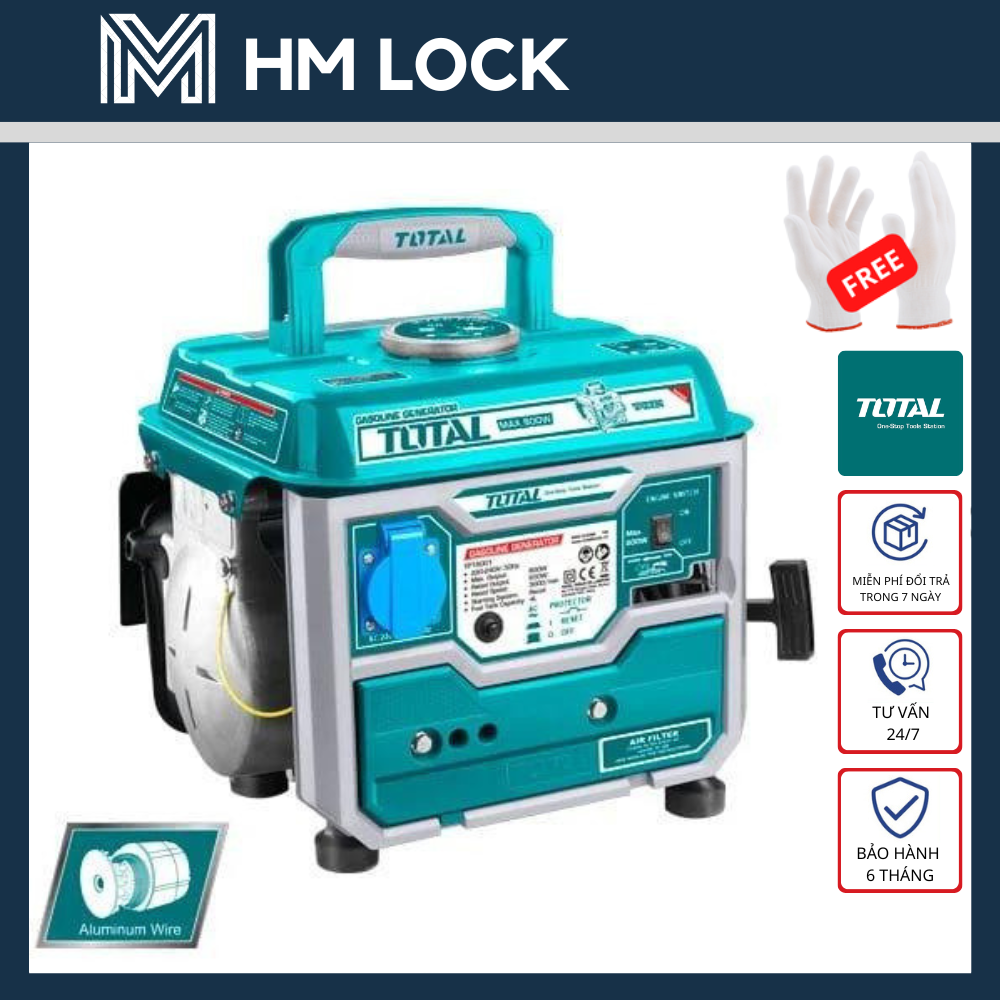 0.8kw máy phát điện động cơ xăng ingco - hàng chính hãng - ge8002 - hm lock
