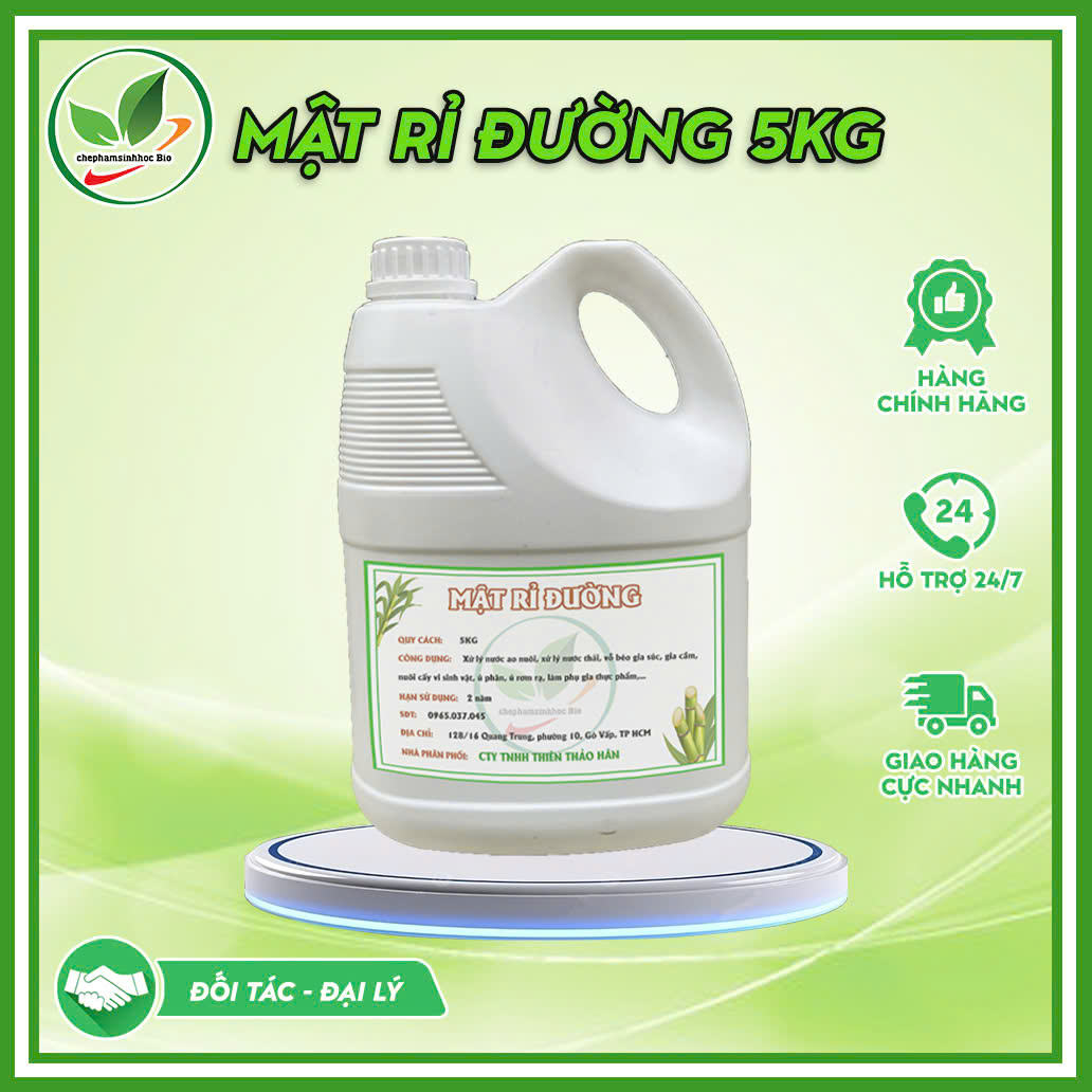 Mật rỉ đường. Can 5kg. Mật đậm đặc, loại 1.
