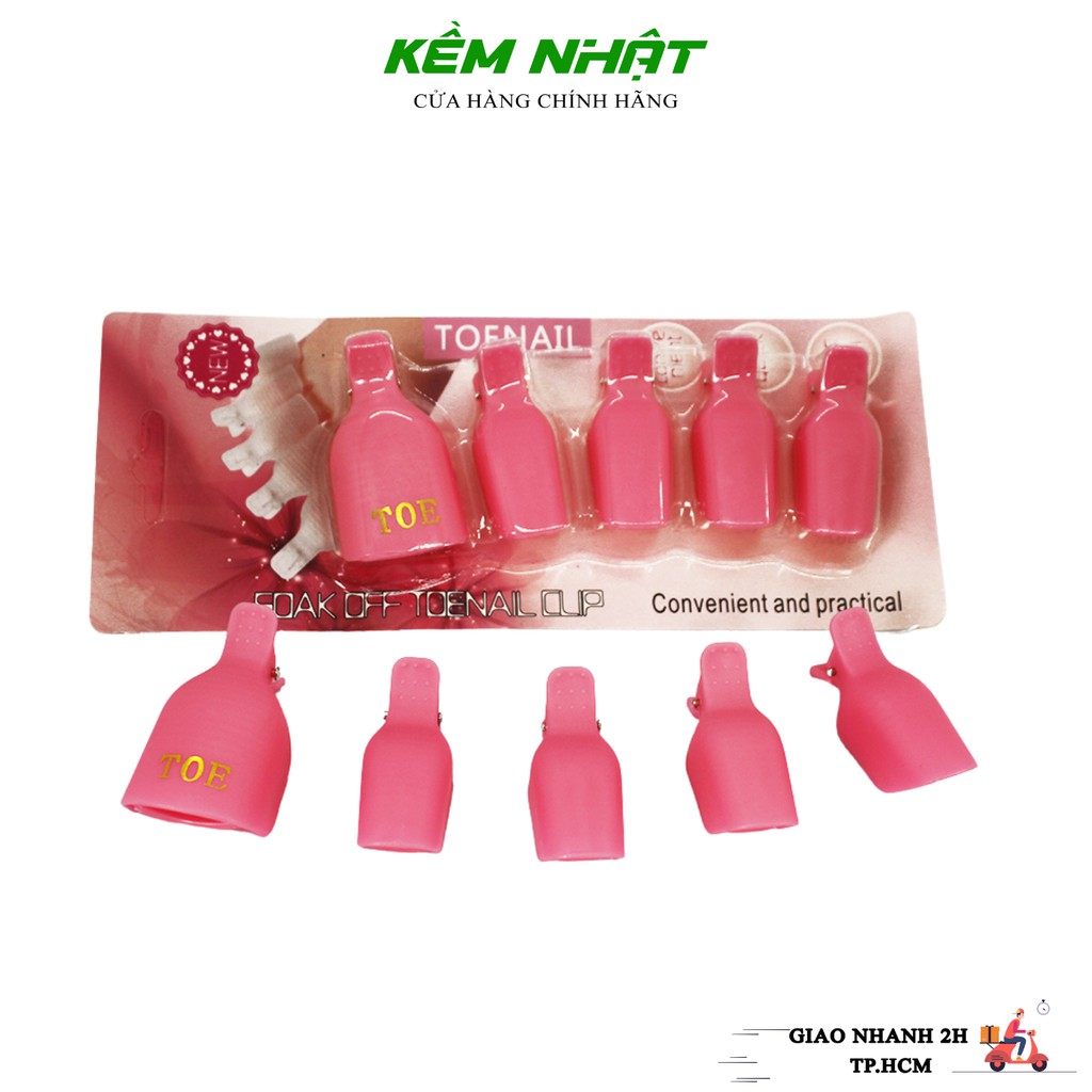 Kẹp ủ phá gel móng chân set 5 cái