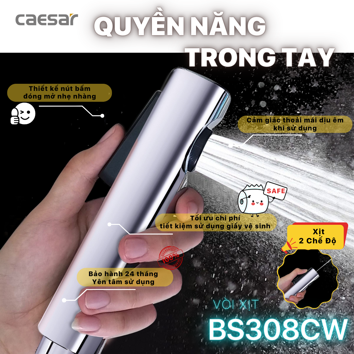 Vòi xịt vệ sinh - BS308CW