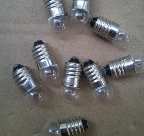 COMBO 10 bóng đèn sợi đốt 2.5V 0.3A  ĐUÔI XOÁY 10MM E10
