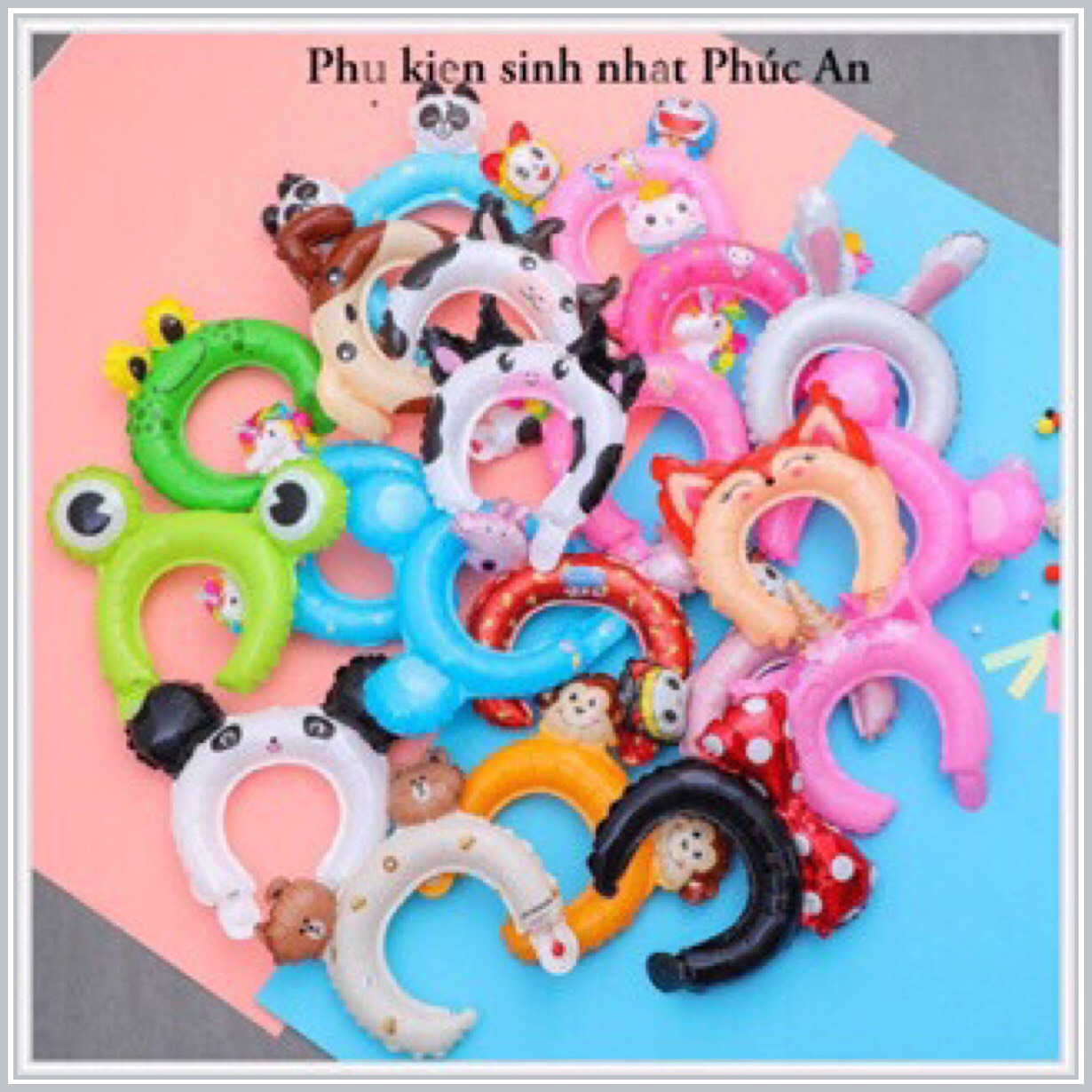 Bóng phao cài tóc dễ thương 29cm mừng sinh nhật hpbd