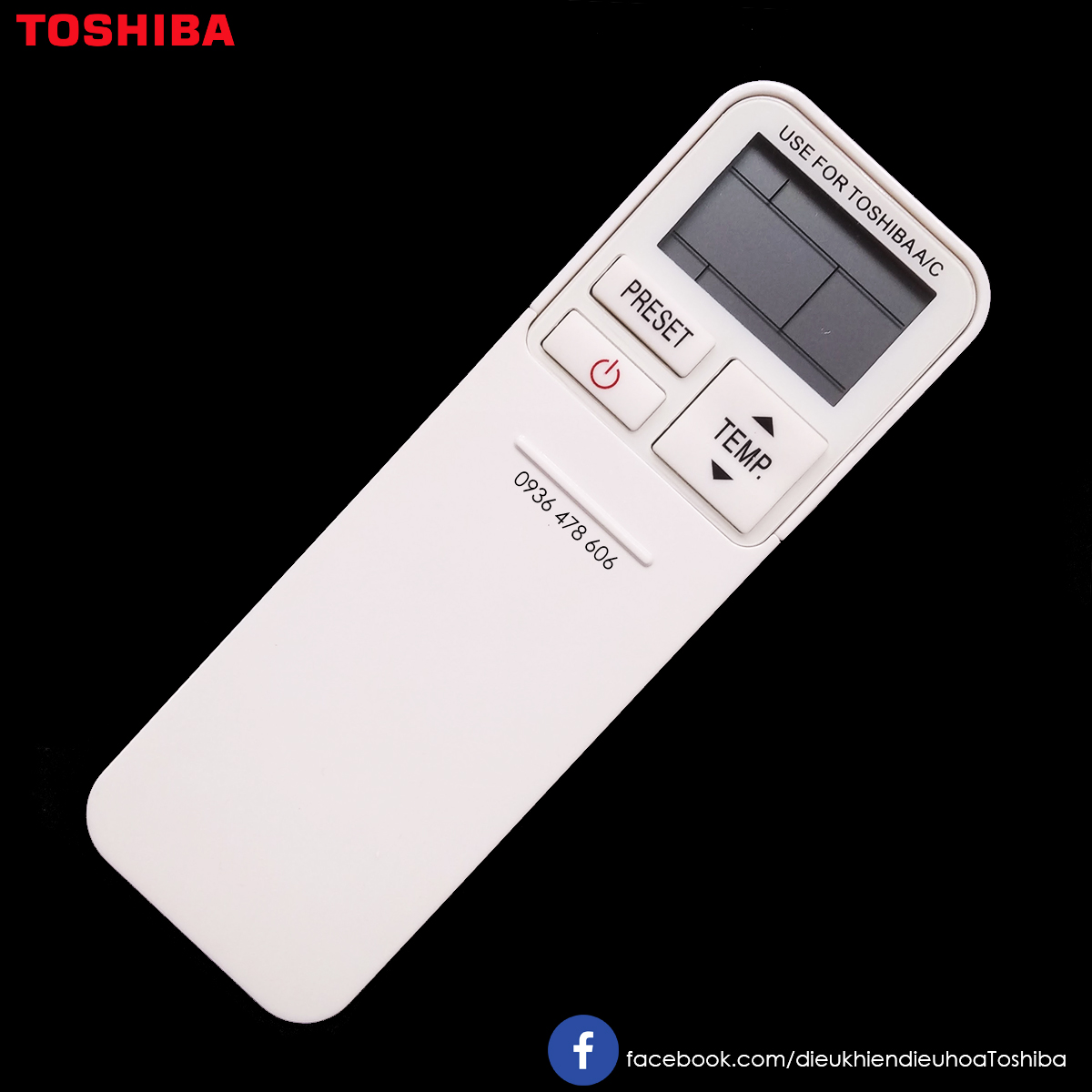 Remote điều hòa Toshiba nắp trượt