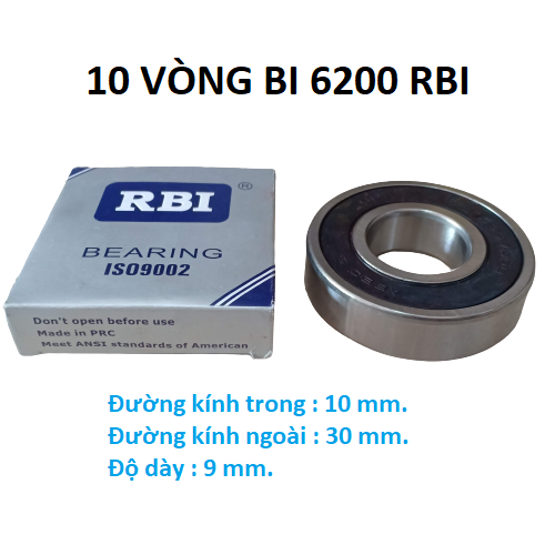 10 vòng bi 6200 RBI chất lượng cao