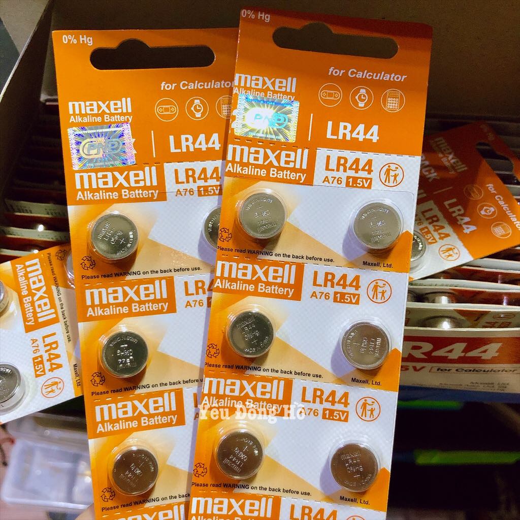 Pin LR44 AG13 A76 Maxell Alkaline 1.5V