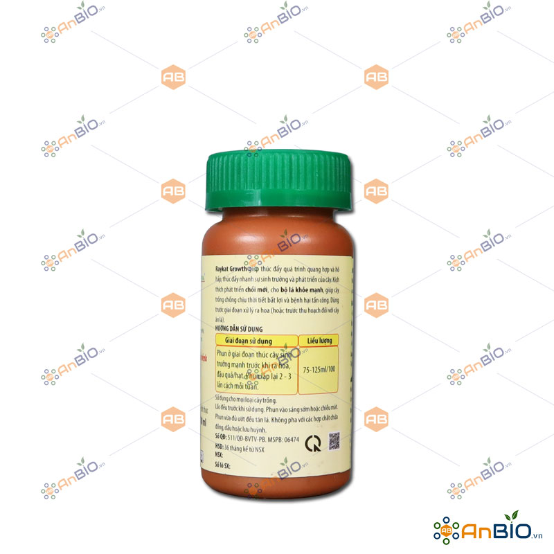 [HCM]PHÂN BÓN LÁ SINH HỌC RAYKAT GROWTH Chai 100ml - C4.1031