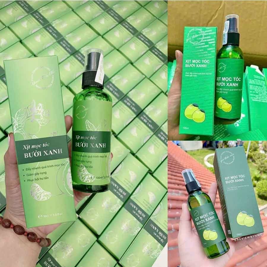 Xịt Mọc Tóc Bưởi Xanh 100ml Dưỡng Tóc Mềm Mượt
