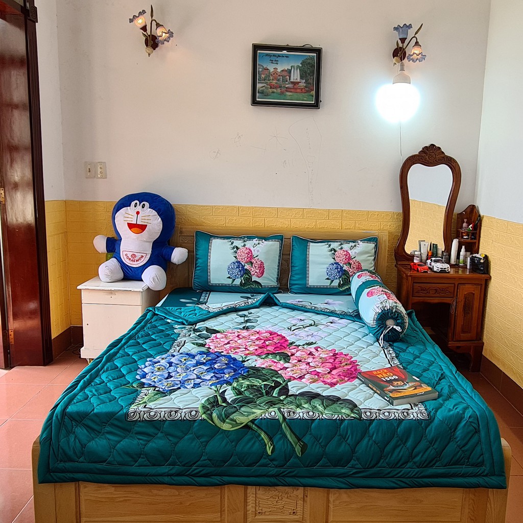 [HCM]BỘ DRAP THUN Ý 5D 4 MÓN 1M6X2M & 1M8X2M TY29