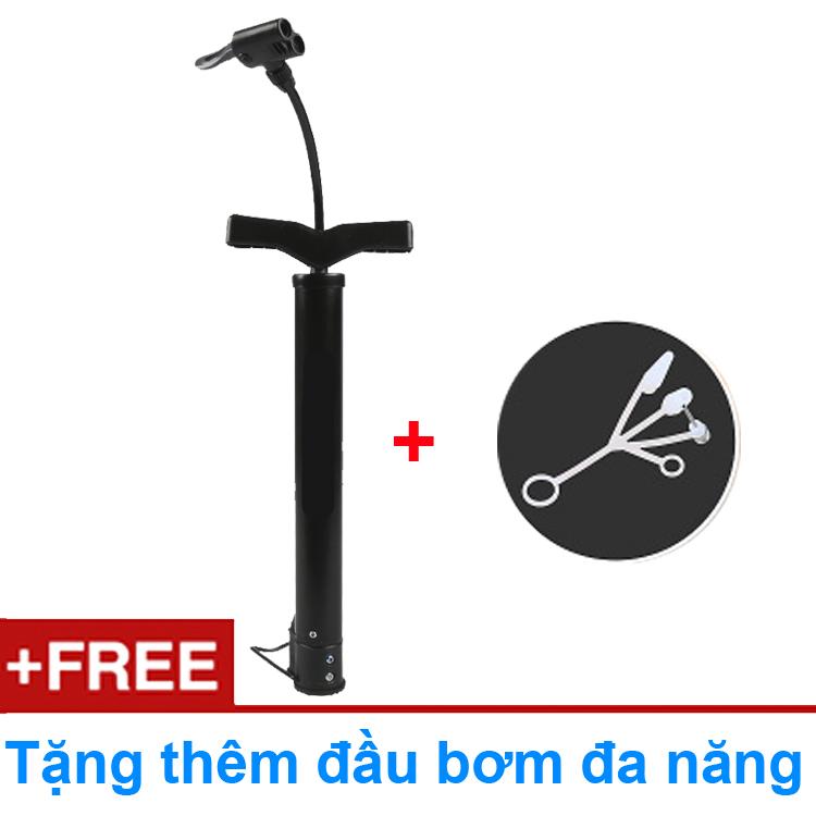 Bơm tay mini cho xe máy, xe đạp (van to van nhỏ đều được) loại ống thép sơn tĩnh điện