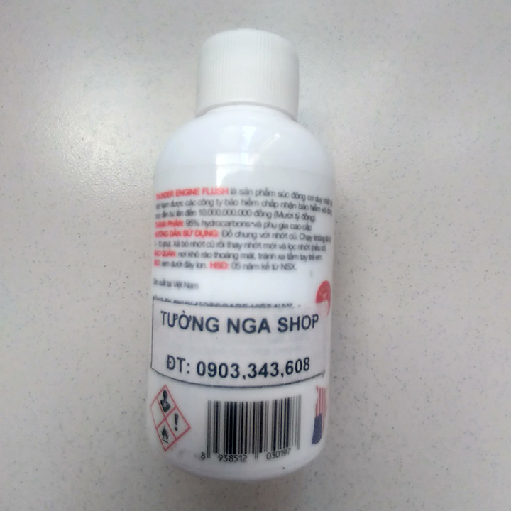 SÚC RỬA ĐỘNG CƠ XE MÁY THUNDER, 100ml (Thunder Engine Flush, 100ml)