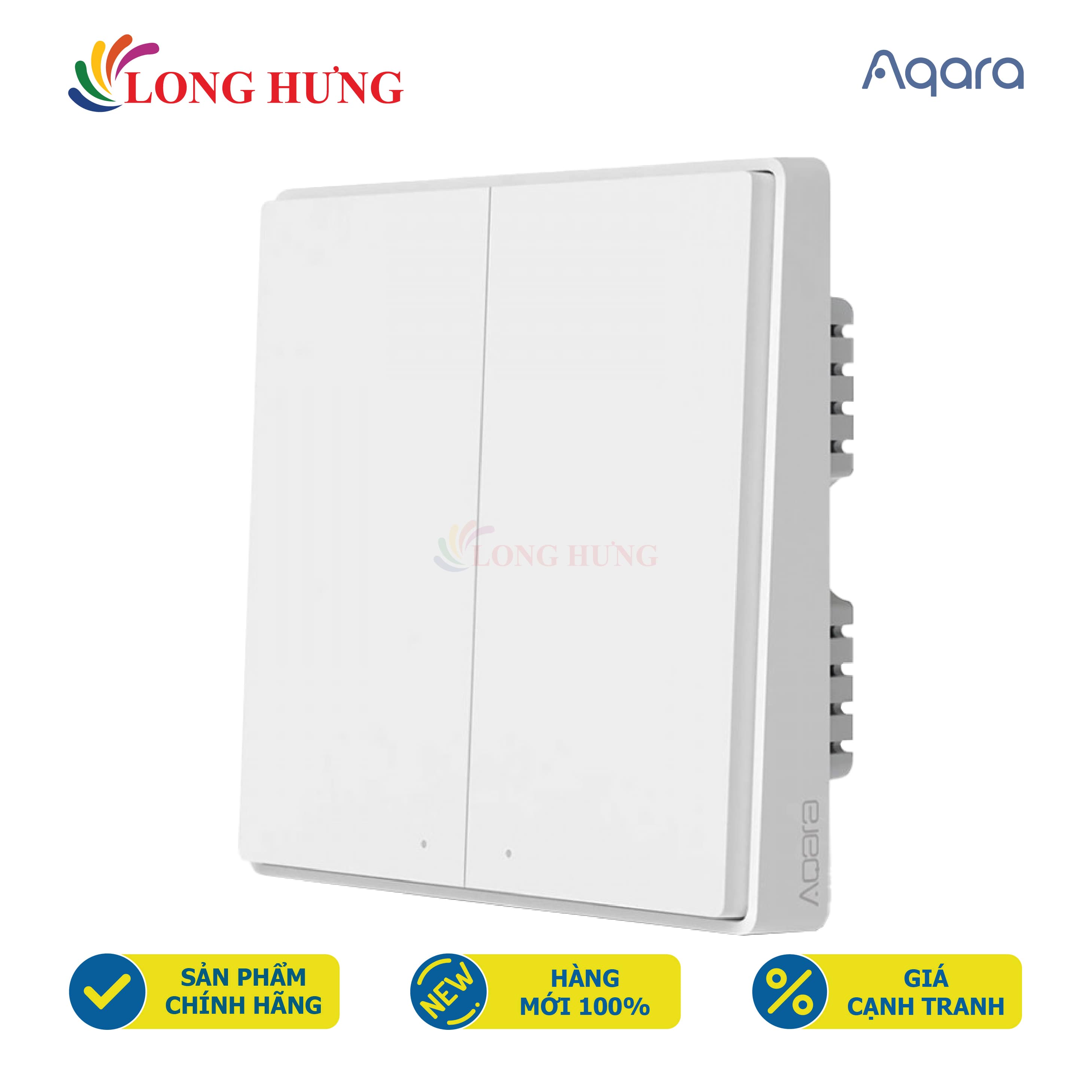 Công tắc thông minh Aqara Smart Wall Switch D1 Zigbee có dây nguội - Hàng chính hãng - Công tắc thông minh, tích hợp các lệnh điều khiển các thiết bị gia dụng, chống quá tải