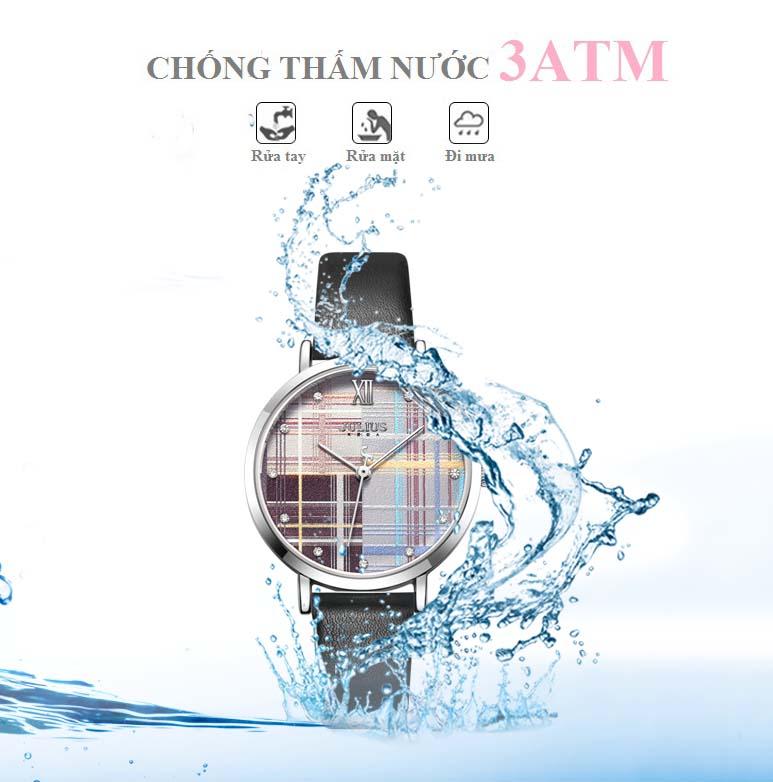 ĐỒNG HỒ NỮ JA-1133B JULIUS HÀN QUỐC DÂY DA (ĐEN)